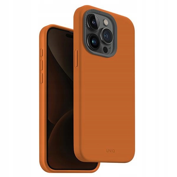UNIQ LINO HUE LIQUID SILICONE CASE WITH DUAL-LAYER HYBRID PROTECTION FOR 2023 IPHONE 15 PRO | ORANGE